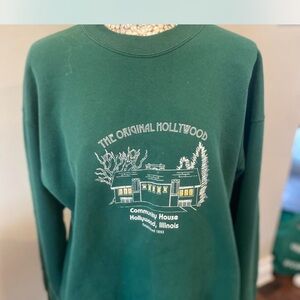 Vintage 90s The Original Hollywood Green crewneck
